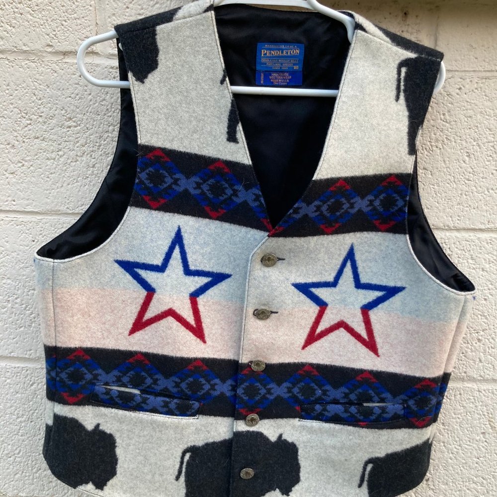 Pendleton Wool Vest - Buffalo Nickel Buttons